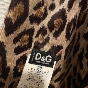 D & G original Leopard dress size 28/42 Armless Cocktail Dress